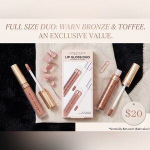 Anastasia Beverly Hills Lip Gloss Duo — Warm Bronze & Toffee Shimmer